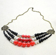 How to Make Beaded Statement Necklace - DIY Triple-Colored Statement Necklace