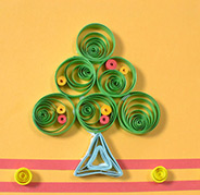 Pandahall Tutorial on How to Make a 3D Paper Quilling Christmas Tree Card