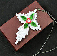 How to Make Cross Christmas Quilling Paper Hanging Ornaments