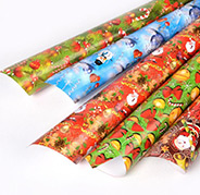 Rectangle Gift Wrapping Paper, with Colorful Pattern Design, Mixed Color, 76x52cm 