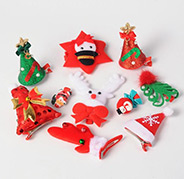 Mixed Cute Christmas Theme Alligator Hair Clips, Mixed Color, 36~49x10mm 