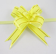Valentines Day Gifts Box Packages Flower Pull Bowknots, Festival Packing Decorations, Yellow, 15mmx11cm, 10pcs/bag