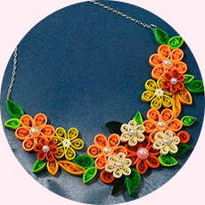How to Make Quilling Flower Necklaces for Girls