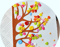 How to Make Colorful Button Trees for Kids