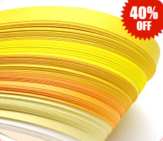 6 Colors Quilling Paper Strips, Gradual Yellow, 530x10mm; about 120strips/bag, 20strips/color 