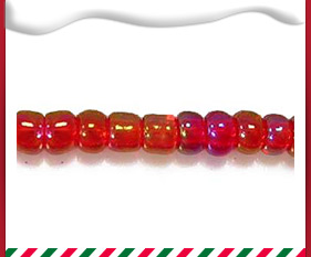 12/0 Glass Seed Beads, Trans.Colours Rainbow, Red, 2mm, Hole: 0.6mm; about 30000pcs/pound