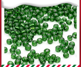 6/0 Glass Seed Beads, Silver Lined Round Hole, Green, about 4mm in diameter, hole: 1mm, about 4500pcs/pound
