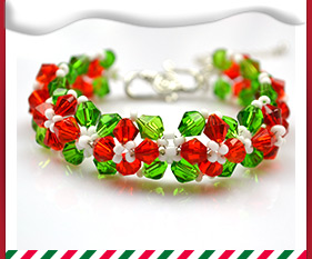  How to Make Beaded Bracelets- Special Design for Christmas Day with Swarovski Crystal Beads
