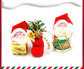 Christmas Decoration, Foam&Velvet, Mixed Color, Size: about 6cm long, 3cm wide, 3pcs/set, 2set/bag