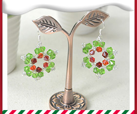 Christmas Jewelry Ideas on How to Make Crystal Beaded Snowflake Earrings 