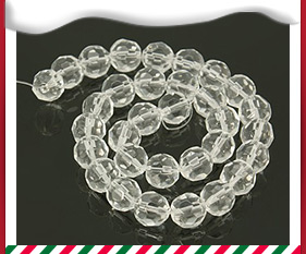 Glass Beads Strands, Faceted, Round, Clear, about 10mm in diameter, hole: 1.5mm, about 32pcs/strand, 13