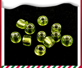 Glass Seed Beads, Round Hole Rocailles, Silver Plated, YellowGreen, about 4mm in diameter, hole: 1mm