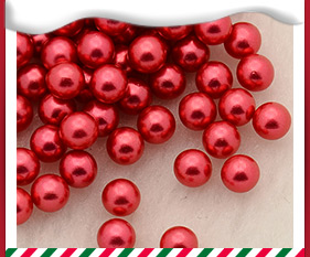 ABS Imitation Pearl Acrylic Round Beads, Dyed, Crimson, 4mm; about 5000pcs/bag