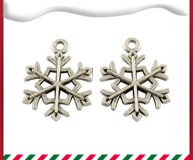 20PCS Antique Silver Snowflake Tibetan Style Alloy Pendants, Christmas Jewelry Findings, Lead Free & Cadmium Free, 21x16x2mm, Hole: 2mm