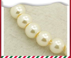 Pearlized Glass Pearl Round Beads Strands, Ivory, Size: about 4mm in diameter, hole: 1mm, about 216pcs/strand