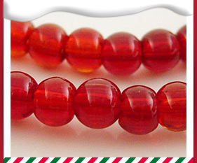 Glass Beads Strands, Round, Red, about 6mm in diameter, hole: 1mm, about 50pcs/strand, 13