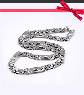 Boys Byzantine Chain Necklaces 304 Stainless Steel Jewelry Necklaces for Men, Couple Jewelry, with Lobster Clasps, 21.25"x8mm