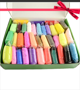 Children DIY Art Clay, Soft Polymer Modelling Clay Plasticine DIY Craft for Learning and Education Toys, Mixed Color, 29.5x24x6cm