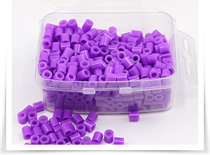 1 Box 5mm Melty Beads PE DIY Fuse Beads Refills Perler Beads for Kids, Tube, MediumOrchid, 5x5mm, Hole: 3mm; about 500pcs/box