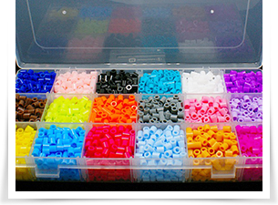 18 Random Color PE DIY Melty Beads Fuse Beads Refills for Kids, Tube, Mixed Color, 5x5mm, Hole: 3mm; about 13g/compartment; about 3500pcs/box