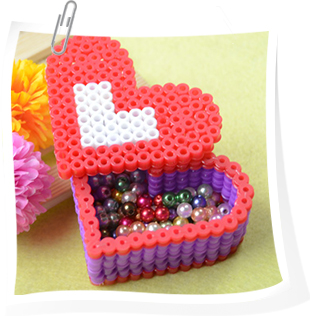 3d Perler Bead Pattern-How to Make a Perler Bead Red Heart Box