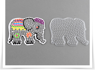 Elephant DIY Melty Beads Fuse Beads Tool Sets: ABC Pegboards and Cardboard Templates, Colorful, 93x103mm