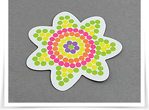 Flower DIY Fuse Beads Cardboard Templates, Fit For DIY-S002-28, Colorful, 85x85mm