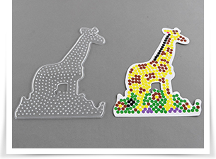 Giraffe DIY Melty Beads Fuse Beads Tool Sets: ABC Pegboards and Cardboard Templates, Colorful, 163x130mm