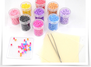 1800pcs 5mm Melty Beads Fuse/Perler Beads DIY Educational Toys, 1pc Iron Tweezers and Square ABC Pegboards, 12pcs Gummed Paper, Tweezers: 112.7x9mm; Pegboards: 75x89x5mm, Paper: 110x110mm