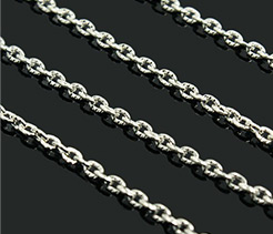 Iron Cross Chains, Silver Color, Size: Chains: about 3mm long, 2mm wide, 0.5mm thick