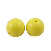 Opaque Acrylic Beads, Round, Yellow, Size: about 6mm in diameter, hole: 2mm, about 4200pcs/500g