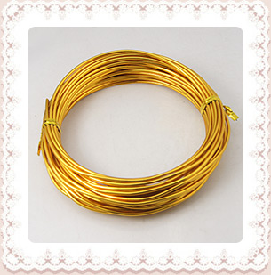 Aluminum Wire, Gold, 2mm, 6m/roll 