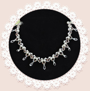 How to Make a Beaded Bridal Necklace with Pearl and Crystal