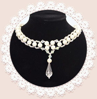 How to Make a Shiny Beaded Pearl Choker Necklace for Wedding