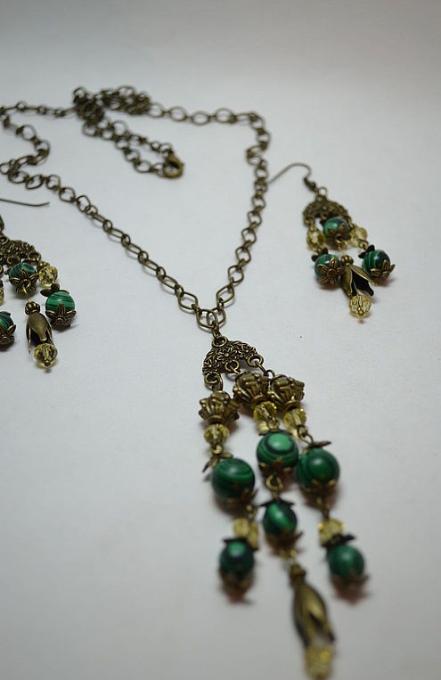 Vintage Agate Bead Jewelry Set