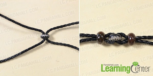 How to Make a Black Cord Braided Bracelet for Boyfriend- Pandahall.com