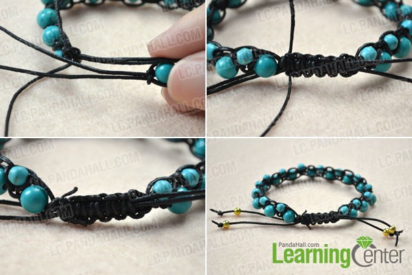 How to Make a Best Friend Bracelet Out of String and Turquoise Beads ...