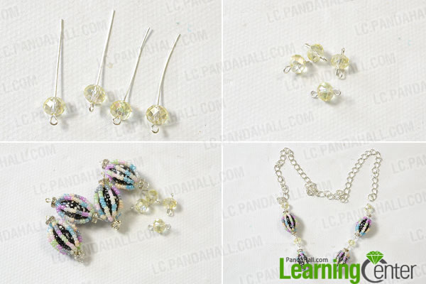 Jewelry Tutorial - How to Make a Beaded Easter Egg Long Chain Necklace ...