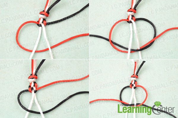 How to Make an Arrows Square Knot Macrame Bracelet with Nylon thread ...