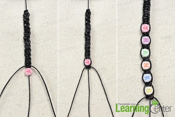 How to Make a Simple Friendship Bracelet with Letters Step by Step ...