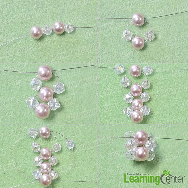 How to Make a Pair of Small Pink Beaded Ball Dangling Earrings ...