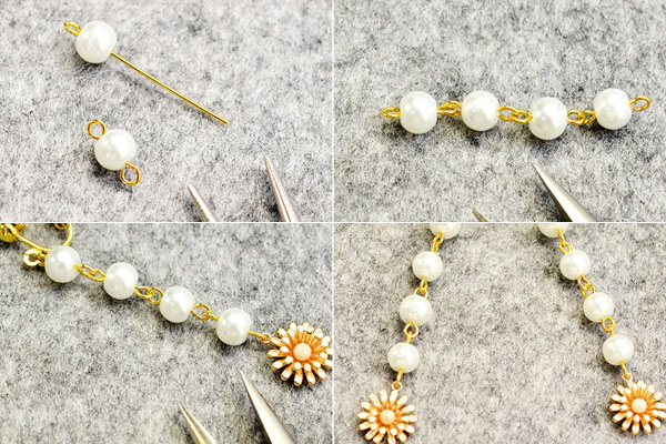 Beebeecraft Tutorial on How to Make a Pair of Glass pearl Dangle ...