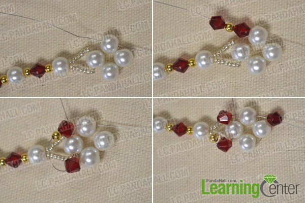 How to Make a Pretty Red and White Beaded Flower Necklace- Pandahall.com